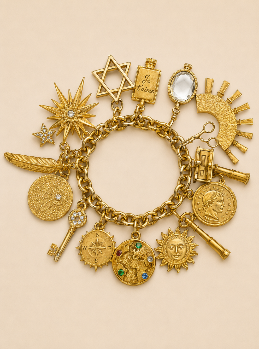 Gold Charm Bracelets