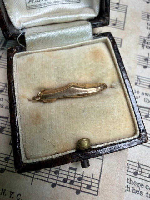 Vintage 9ct Gold Brogue Shoe Charm