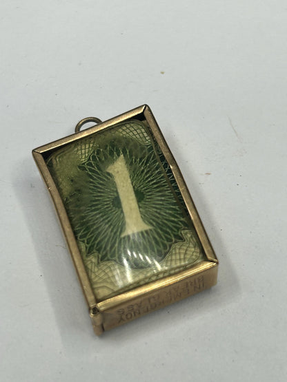 9ct gold One Pound Note - “emergency break glass”