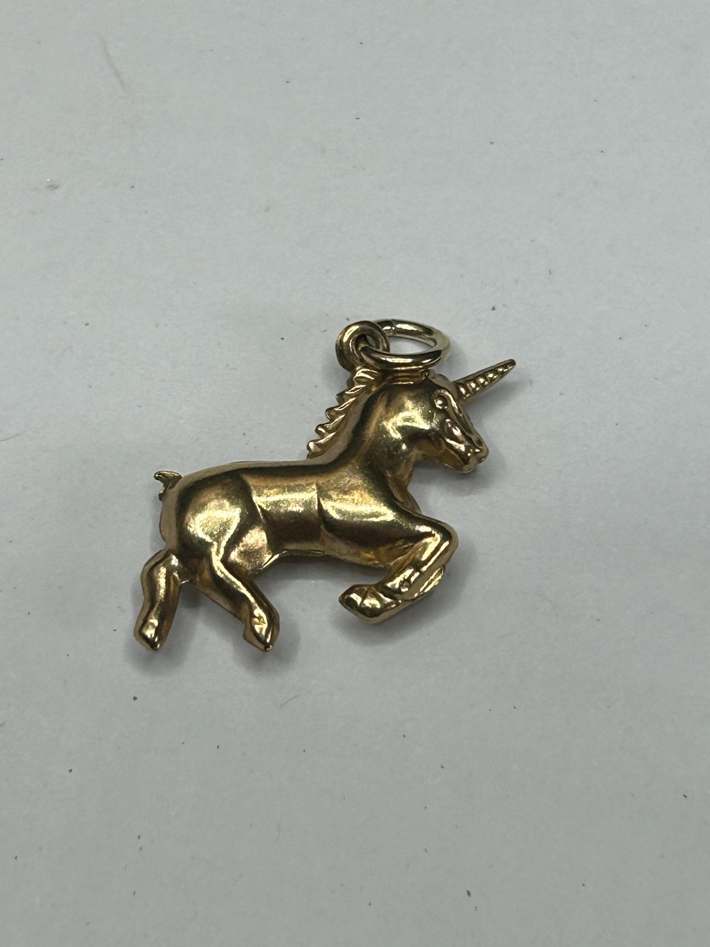 9 ct Gold hollow foal unicorn