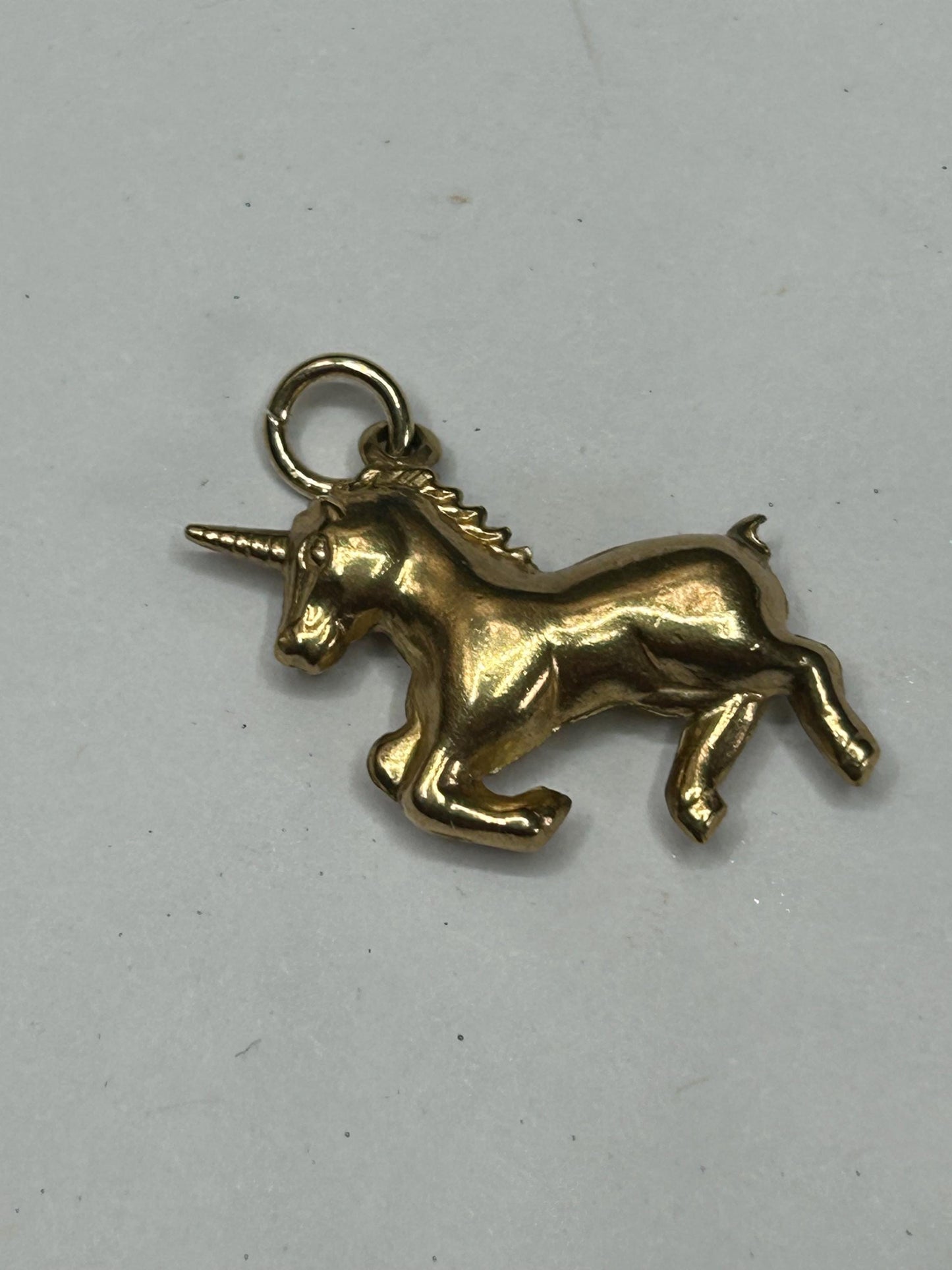 9 ct Gold hollow foal unicorn