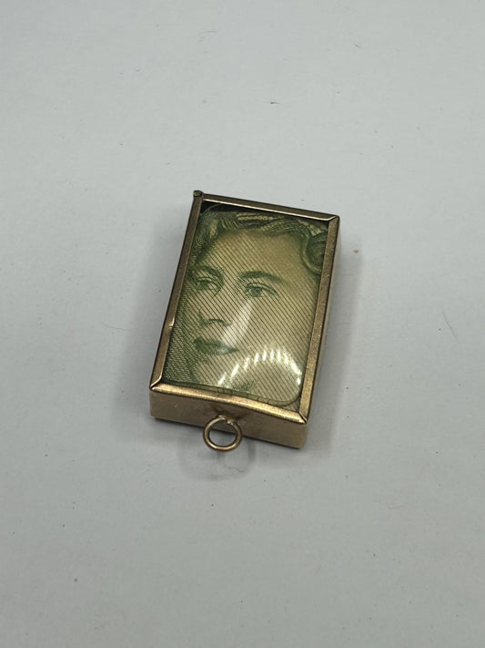 9ct gold One Pound Note - “emergency break glass”