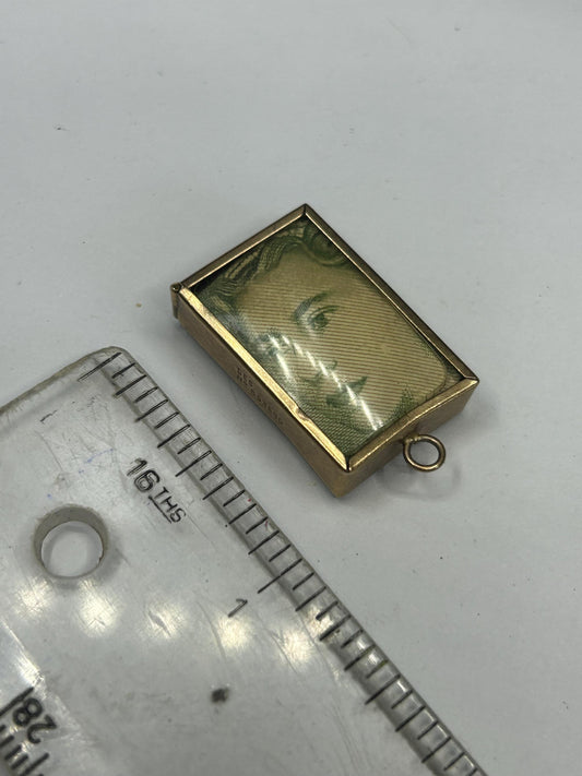 9ct gold One Pound Note - “emergency break glass”