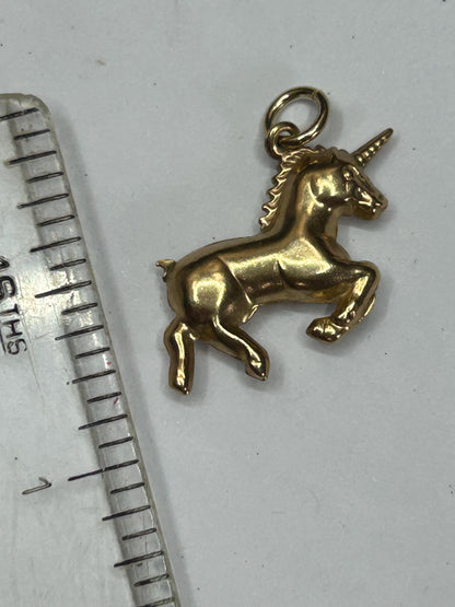 9 ct Gold hollow foal unicorn