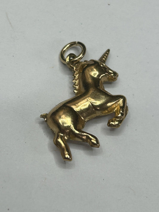 9 ct Gold hollow foal unicorn