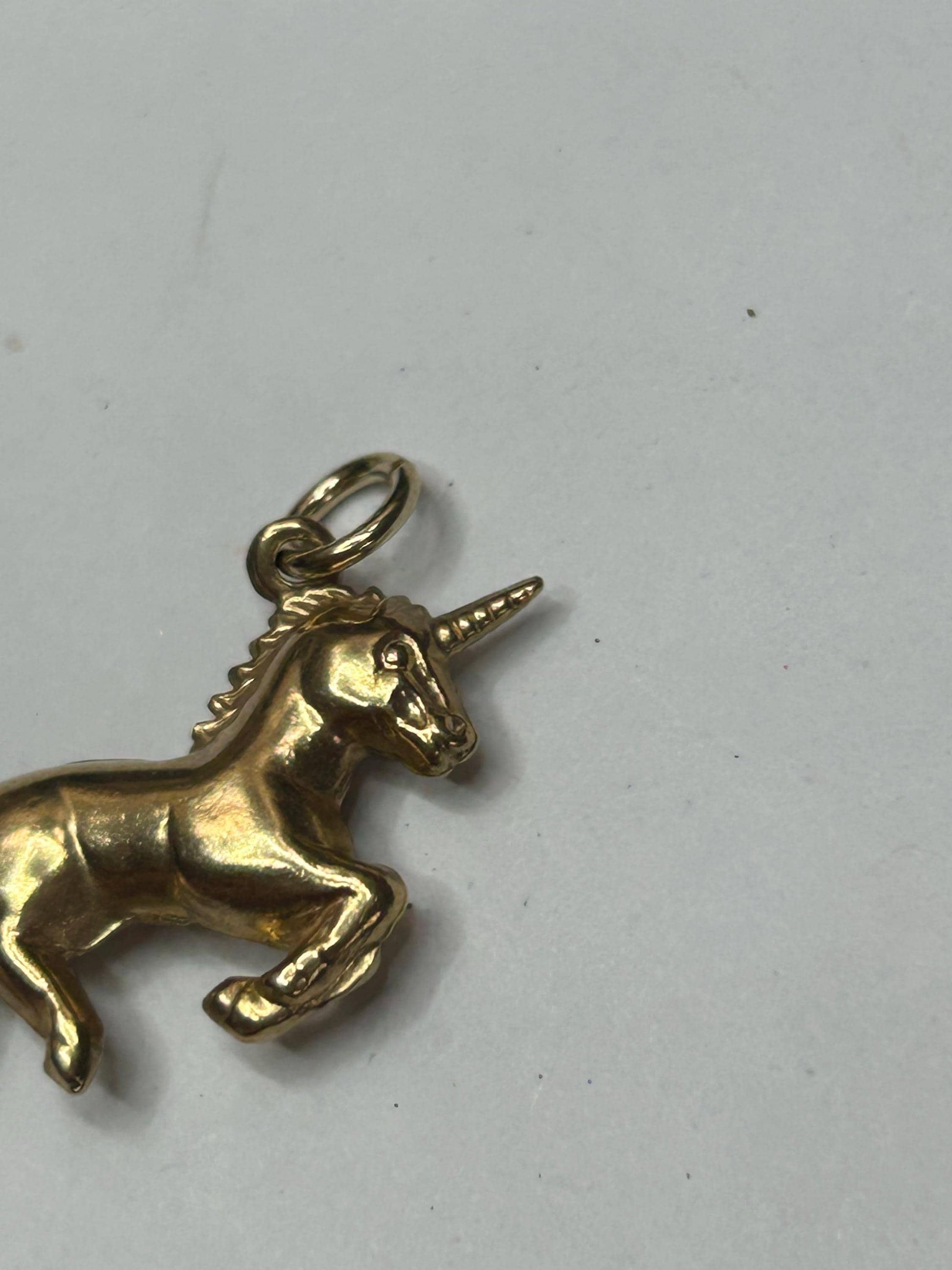 9 ct Gold hollow foal unicorn