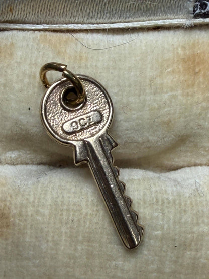 Small 9ct key charm