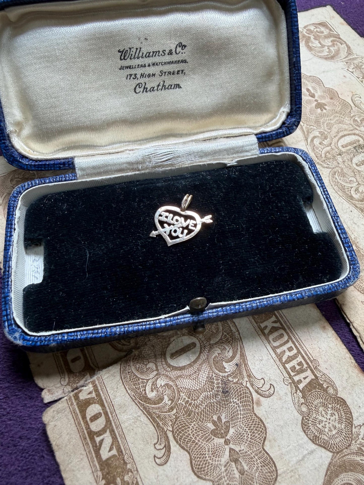 I love you 9 ct gold charm