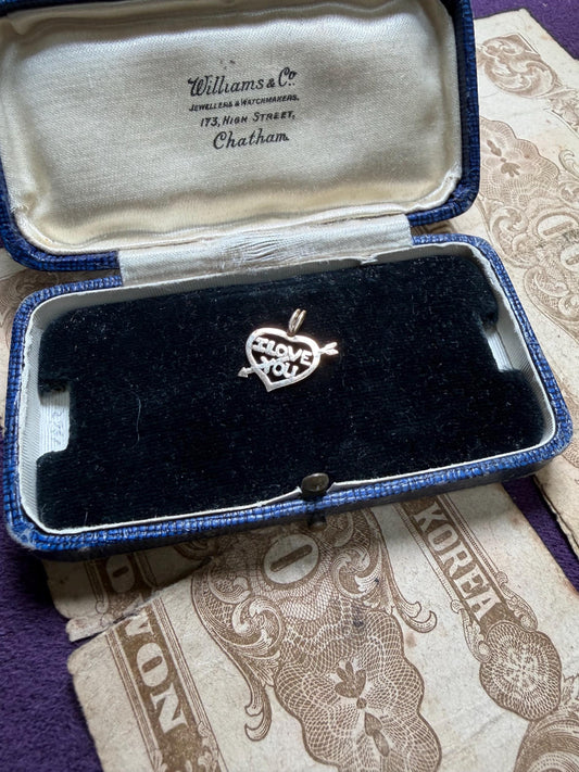 I love you 9 ct gold charm