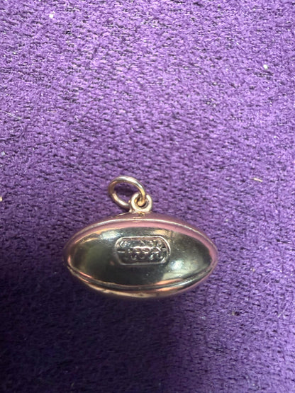 Rugby ball charm 9 ct gold