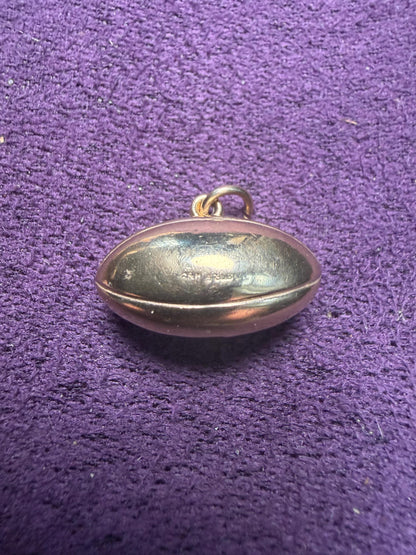 Rugby ball charm 9 ct gold