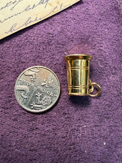 9ct hold tankard - hallmarked - in great condition