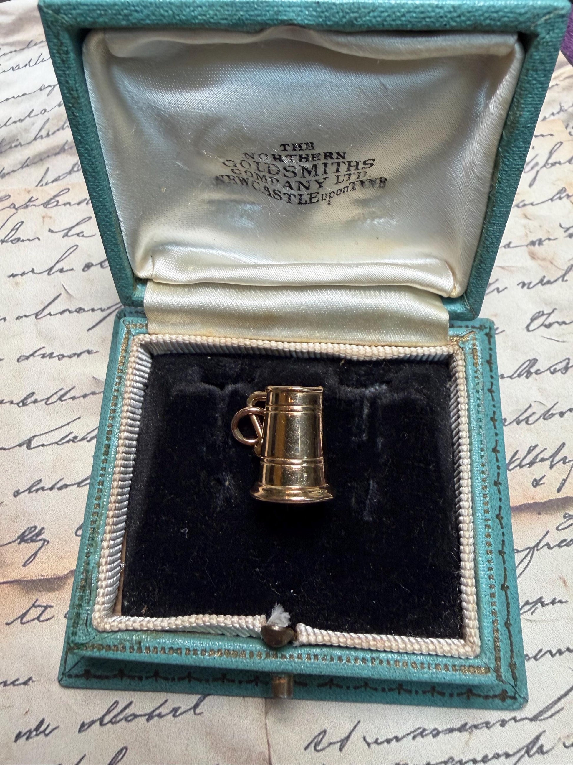 9ct hold tankard - hallmarked - in great condition
