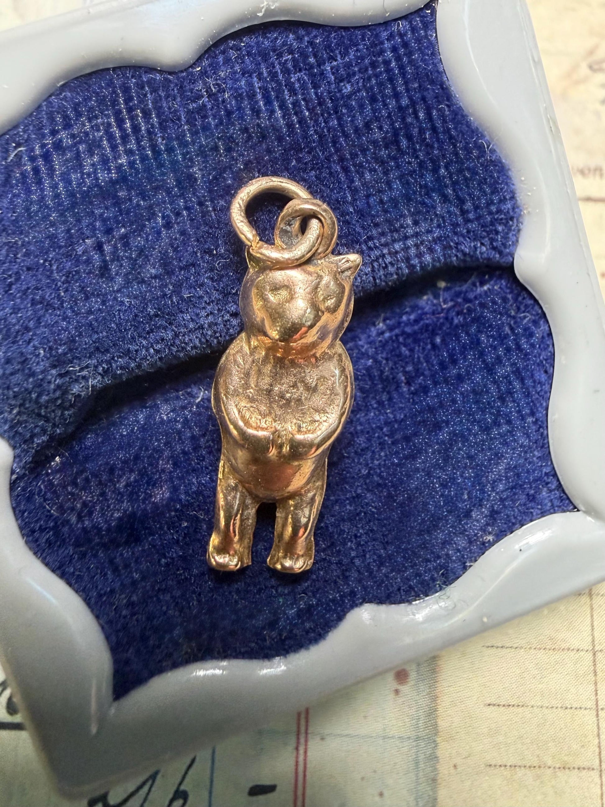 9ct gold hallmarked bear charm
