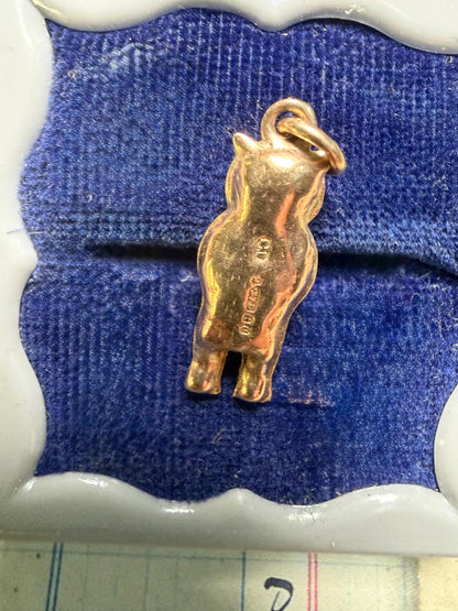 9ct gold hallmarked bear charm