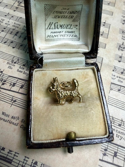 Vintage 9ct Gold Scottie Dog Charm