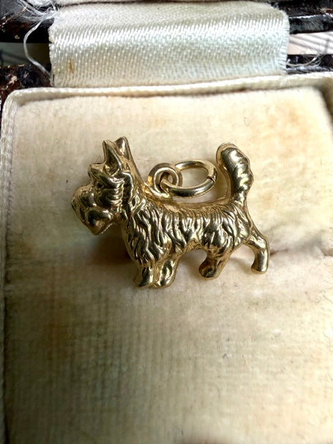 Vintage 9ct Gold Scottie Dog Charm