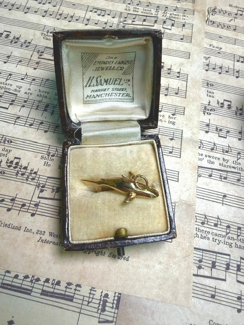 Vintage 9ct Gold Shark Charm