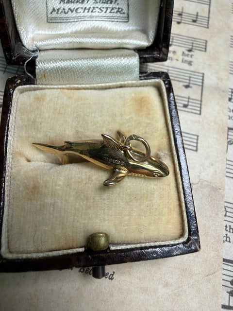 Vintage 9ct Gold Shark Charm