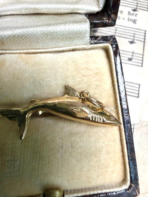 Vintage 9ct Gold Shark Charm