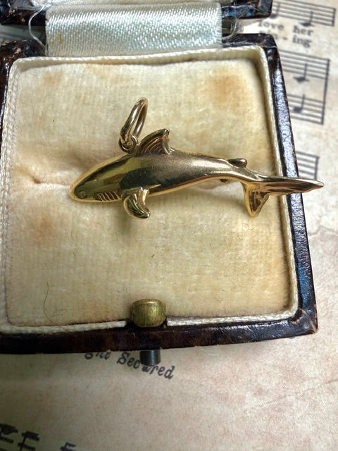 Vintage 9ct Gold Shark Charm